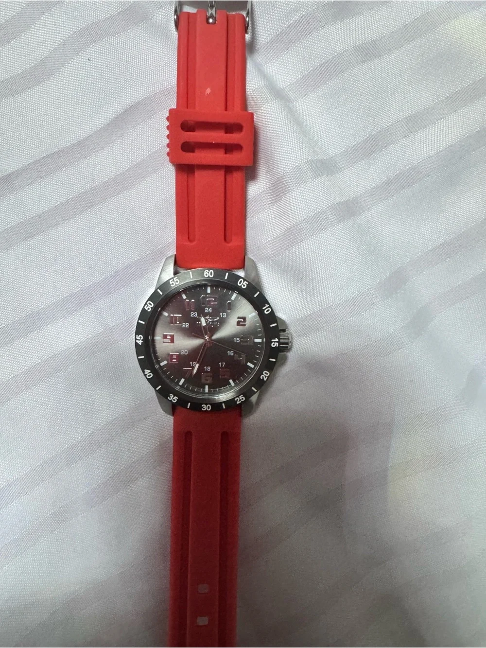 Invicta Red Strap Black Dial Men's Sport Watch